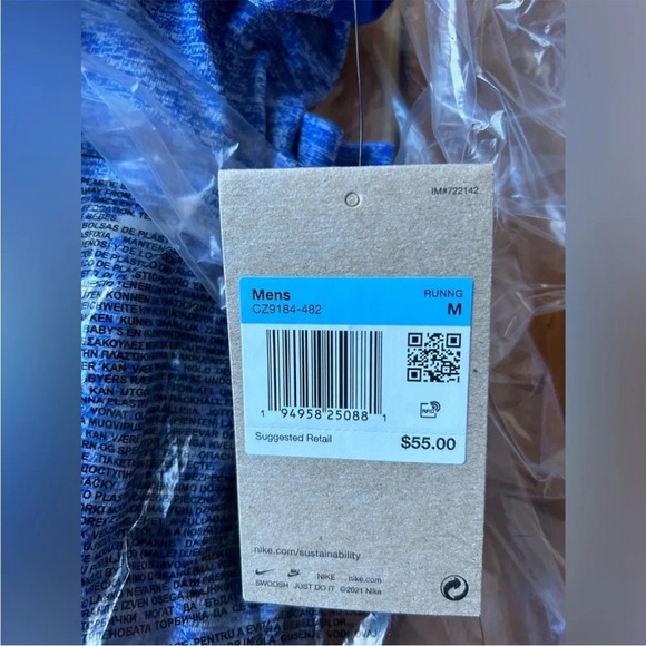 Nike Men's M Medium Dri-FIT Rise 365 Running Top T-Shirt Performance Blue NWT - Picture 6 of 9